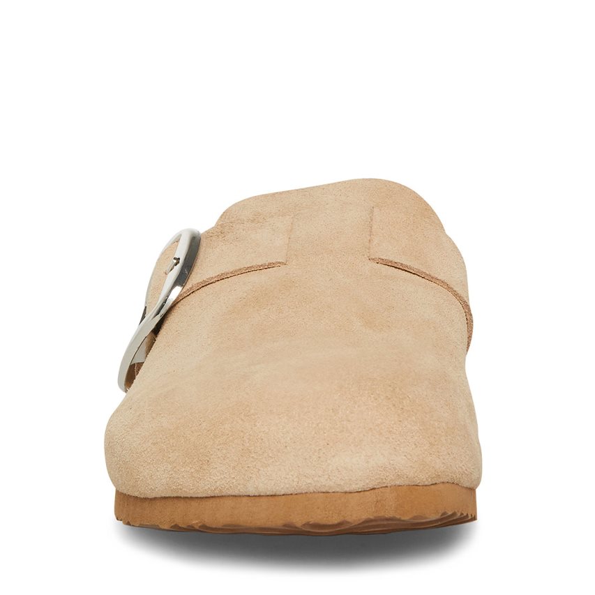 Loafers Steve Madden Social Gamuza Mujer Beige | ES UMS210